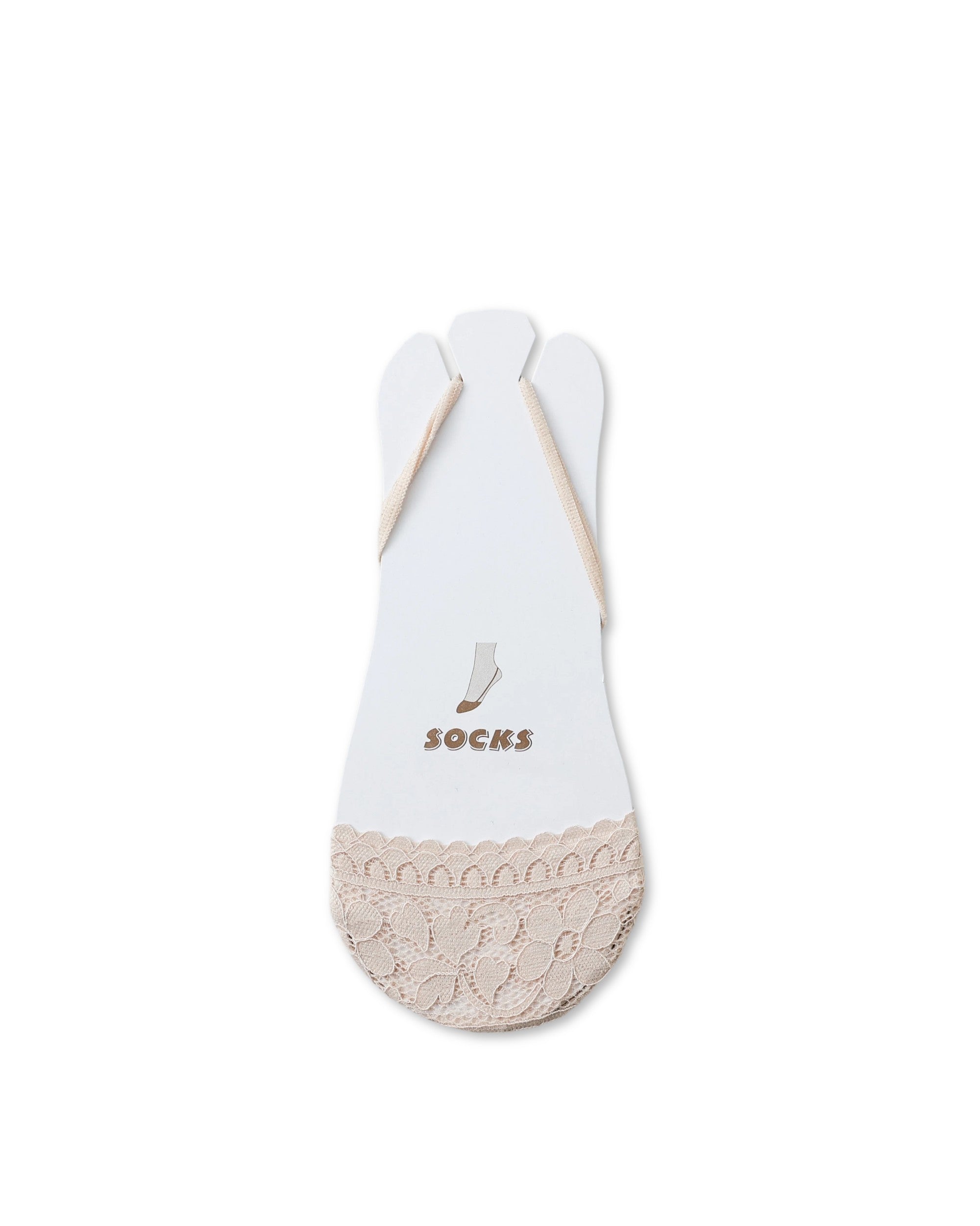Floral Lace Invisible Slingback Liner Socks