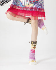 趣味中筒襪子卡通狗系列毛絨舒適保暖室內襪子