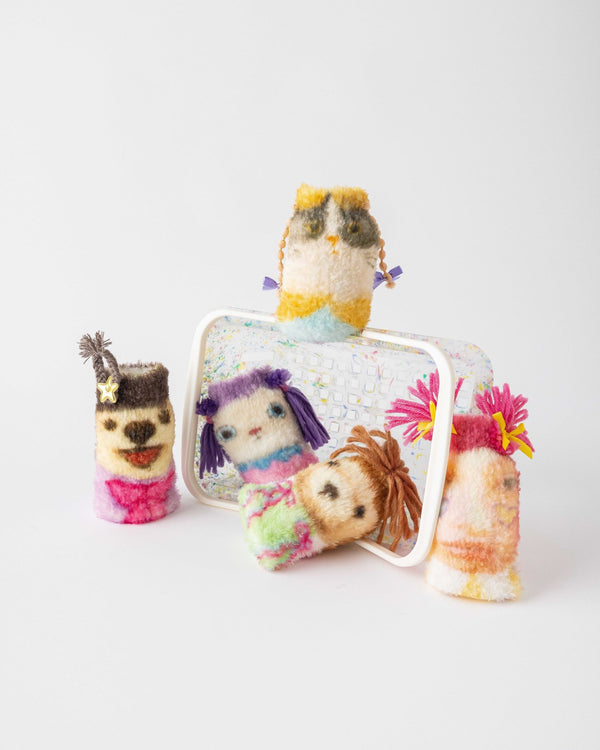 楽しいクルーソックス 犬のイラストシリーズ、ふわふわで暖かく快適な室内用 - SWEET NANA
