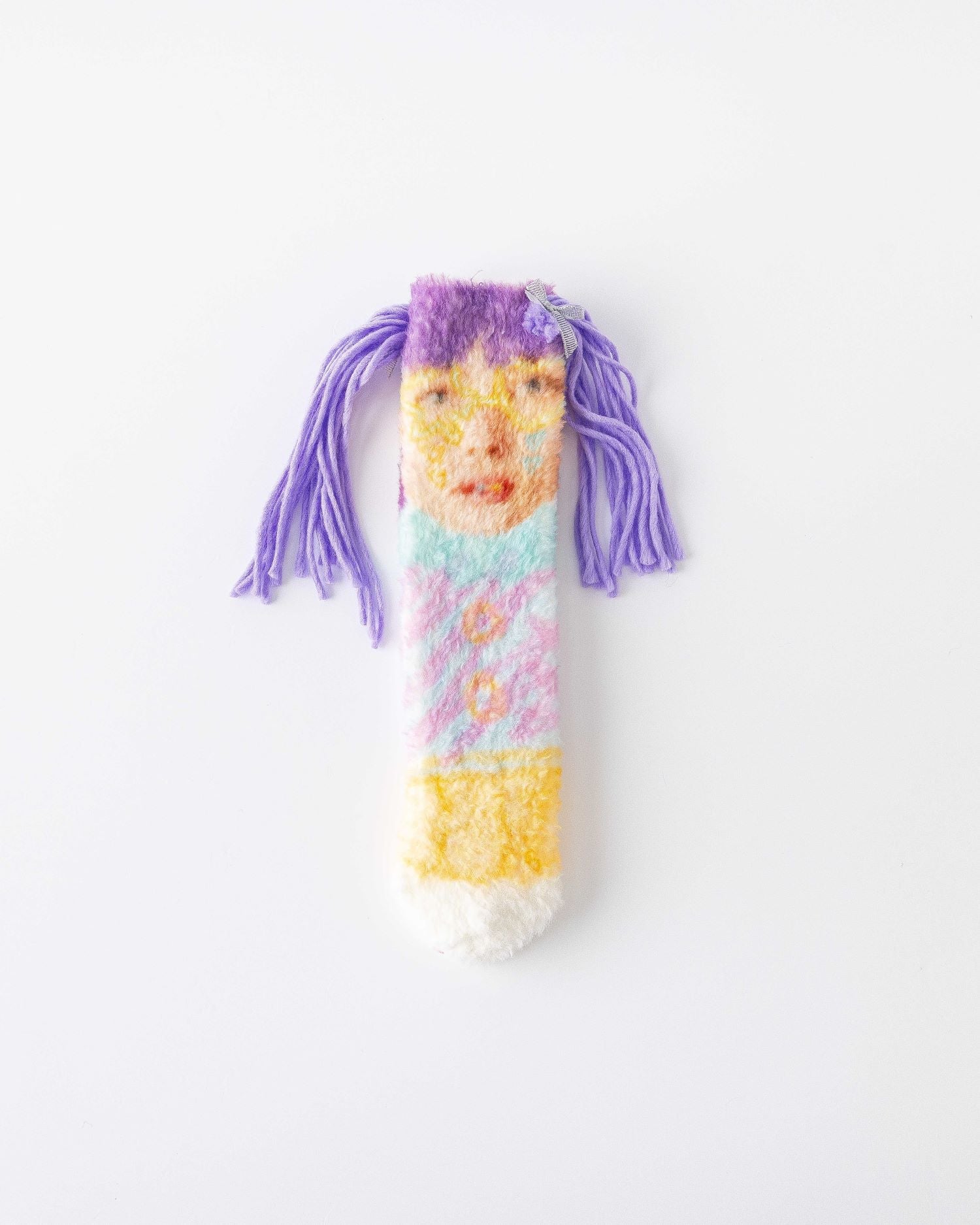 귀여운 크루 양말 만화 강아지 시리즈 보송보송하고 따뜻한 포근한 실내용 양말