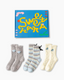 Gift Box Set 3パック レディース クルーソックス 滑り止め ふわふわ あったか ソフト - SWEET NANA
