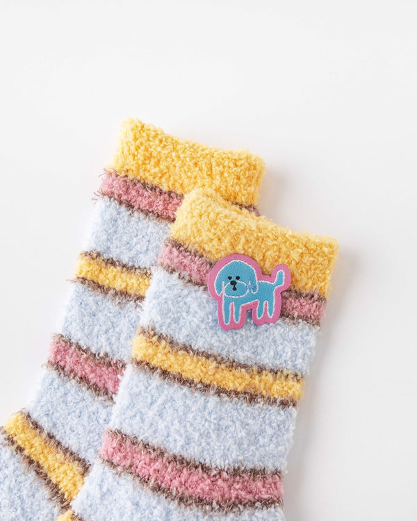 txt
ギフトボックスセット、ふわふわで快適なクルーソックス。カラフルなストライプとキュートなカートゥーン柄 - SWEET NANA
