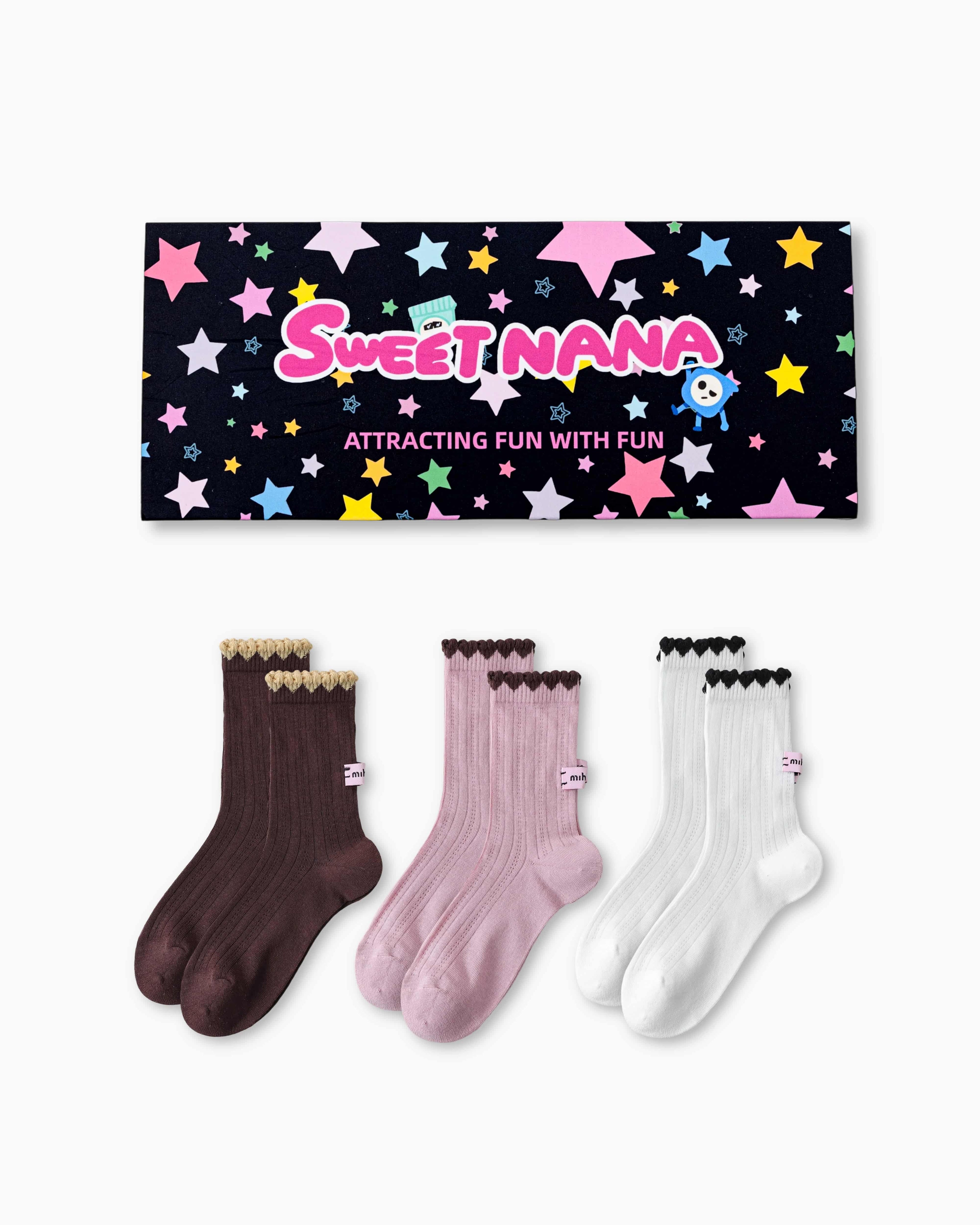 Gift Box Set Heart Combed Cotton Socks