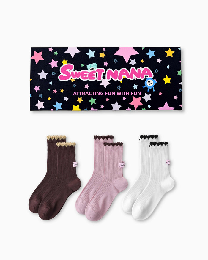 Gift Box Set Heart Combed Cotton Socks
