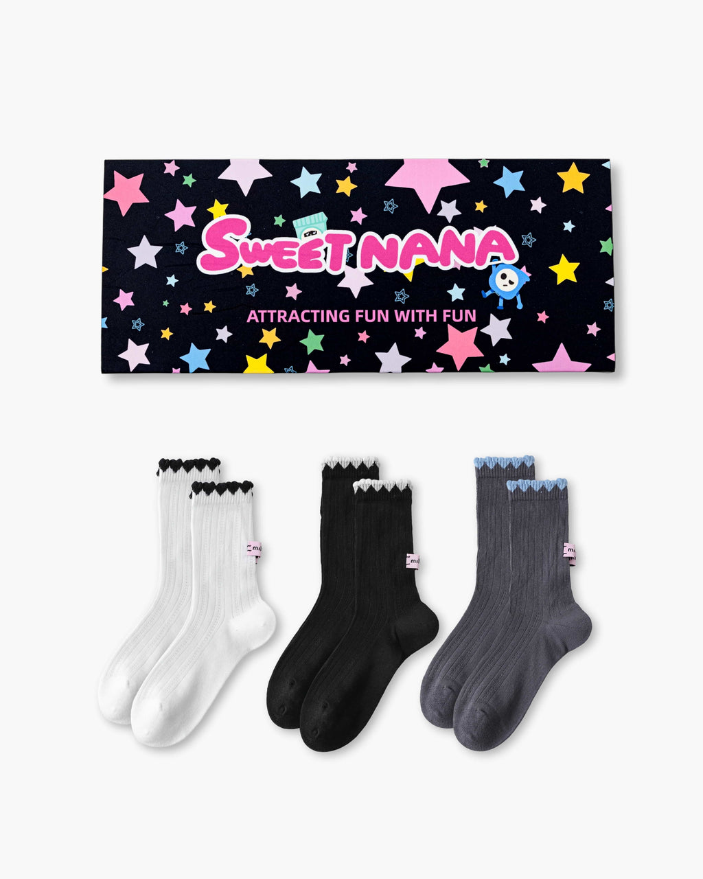 Gift Box Set Heart Combed Cotton Socks