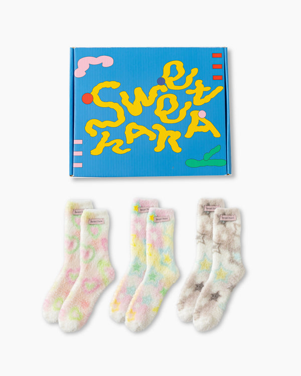 禮盒組 粉彩夢境舒適中筒襪