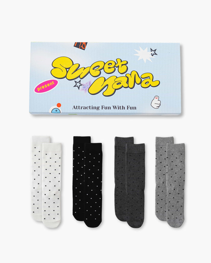Gift Box Set Polka Dot Cotton Socks