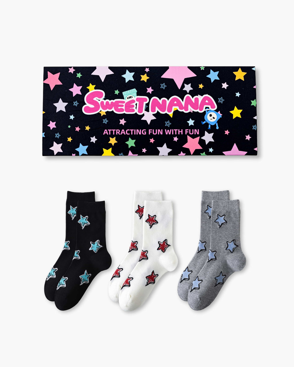 Gift Box Set Star Combed Cotton Socks