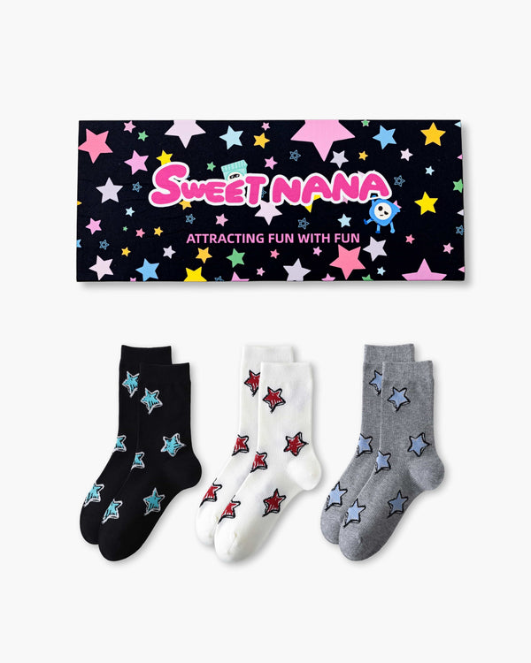 Gift Box Set Star Combed Cotton Socks