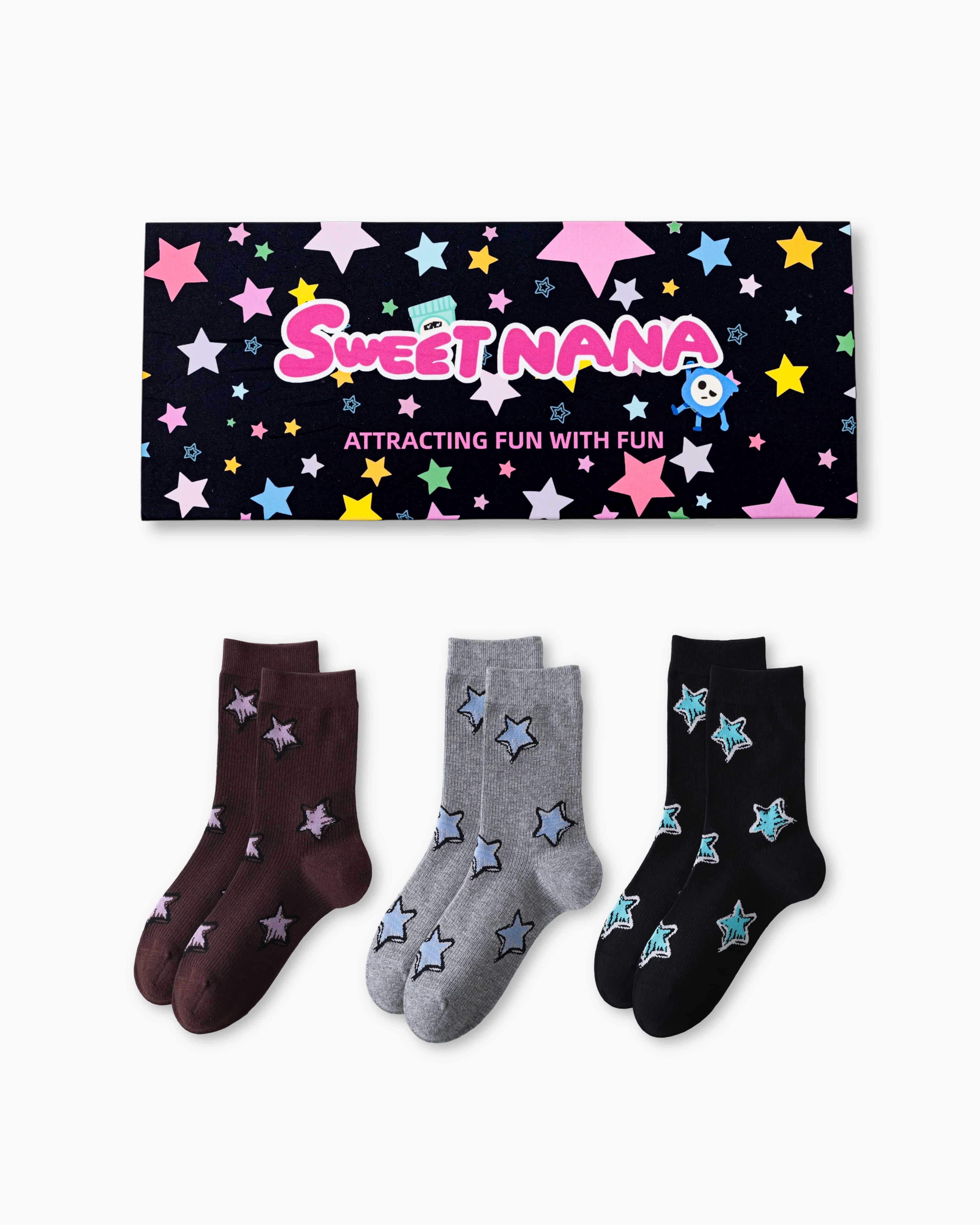 Gift Box Set Star Combed Cotton Socks