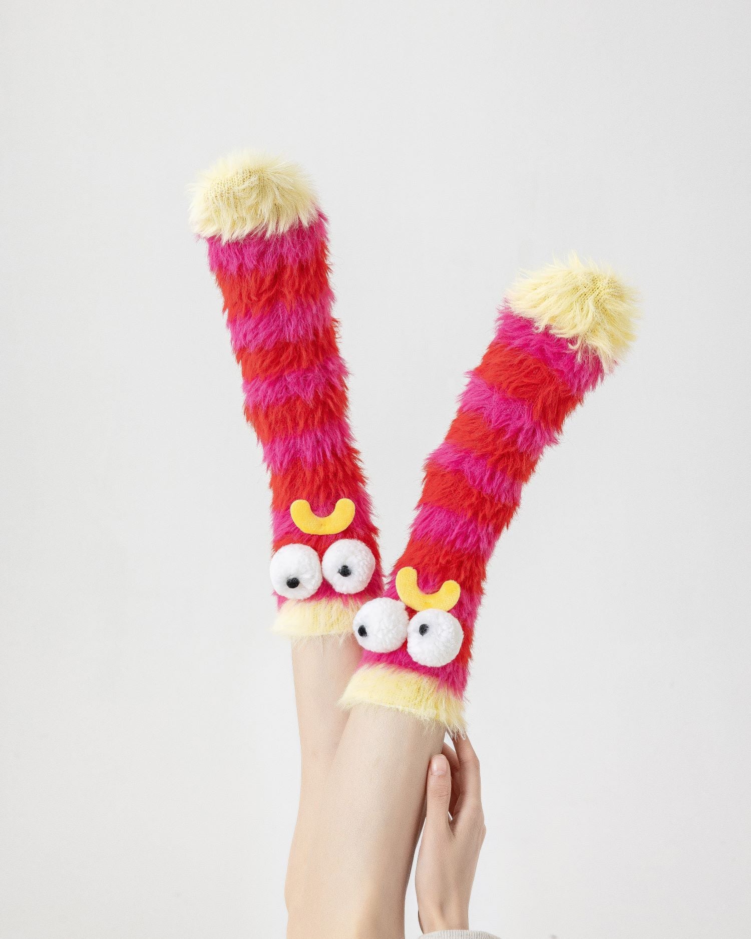 Gift Box Set Women Crew Socks Fuzzy Soft Warm Funny Quirky Cartoon Monster Socks