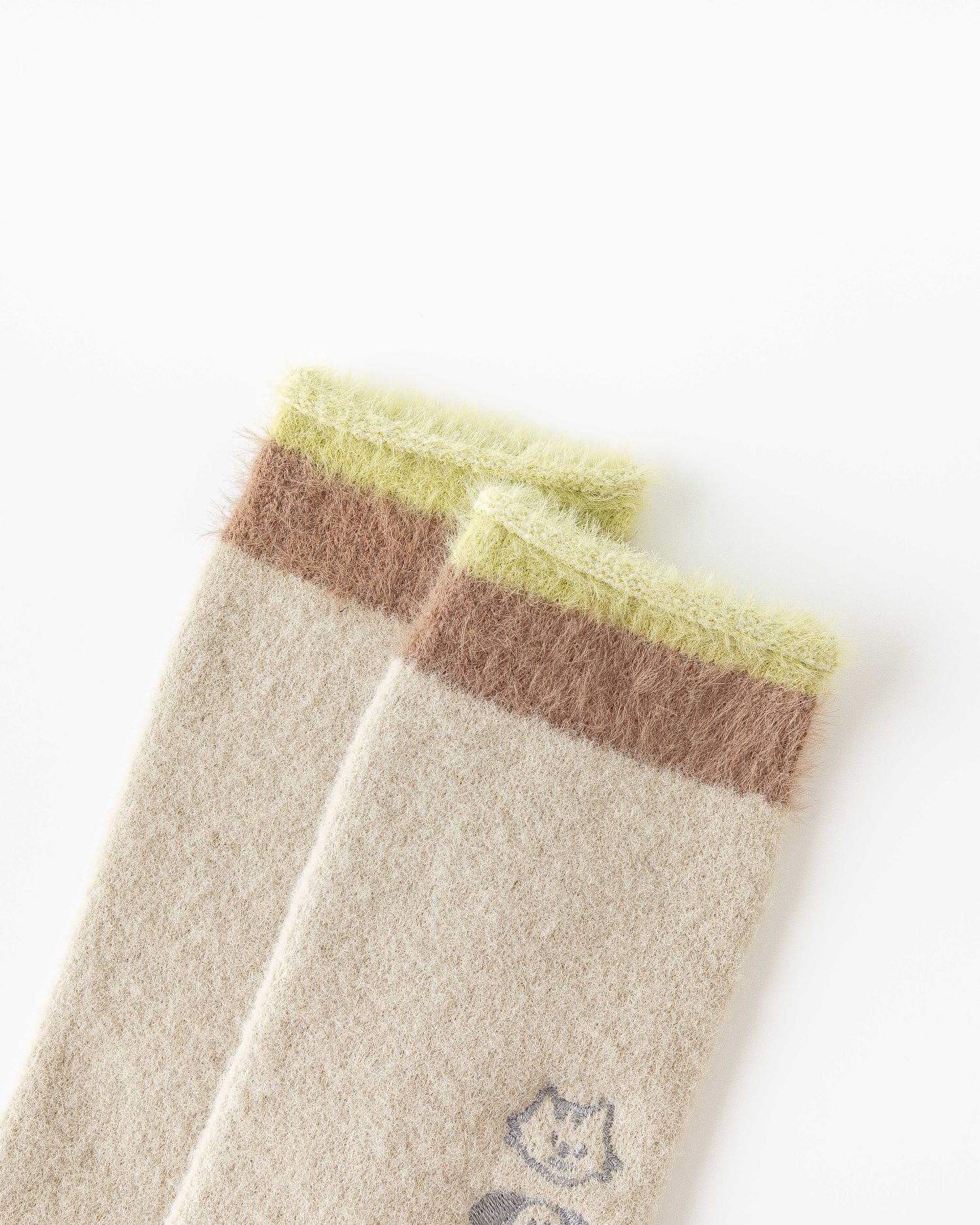 禮盒套裝女款中筒襪子絨毛保暖舒適棉質柔軟可愛動物刺繡