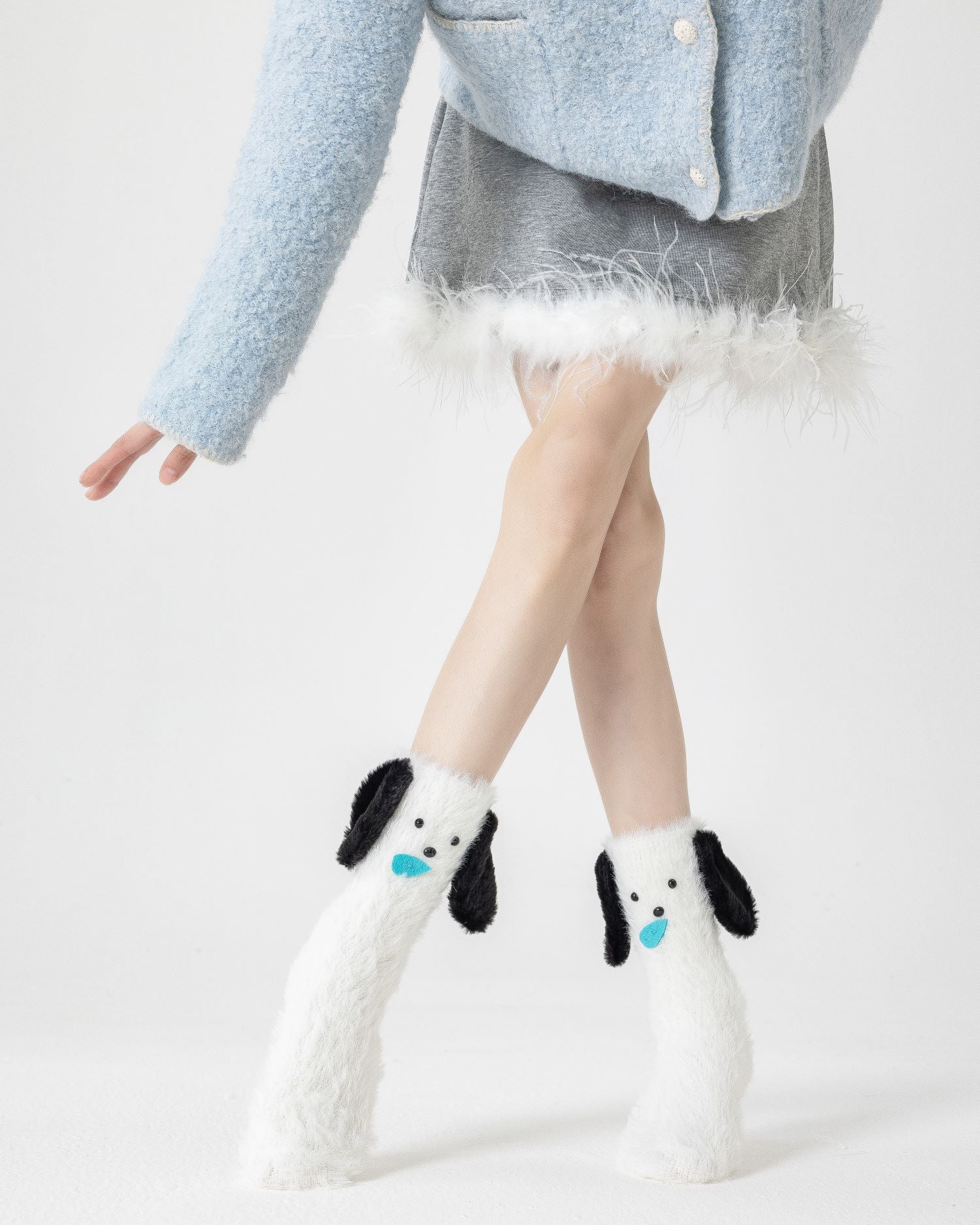 禮盒套裝 女士 兒童 中筒襪 可愛3D耳朵系列 搞笑動物襪子