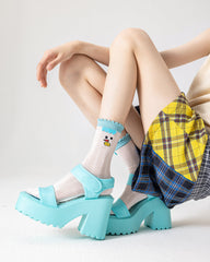 Gift Box Set Women's Cotton Crew Socks Cute Fun Thin Seamless  Socks