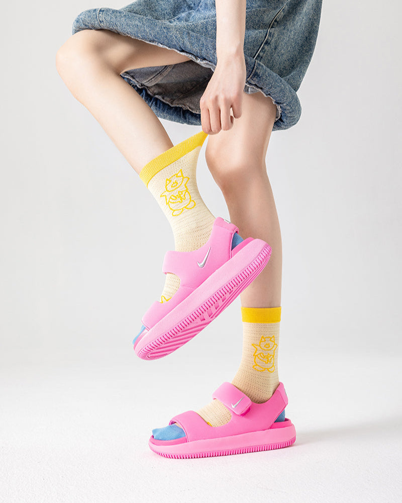 Gift Box Set Women's Cotton Socks Thin Casual Cute Funny Seamless Socks