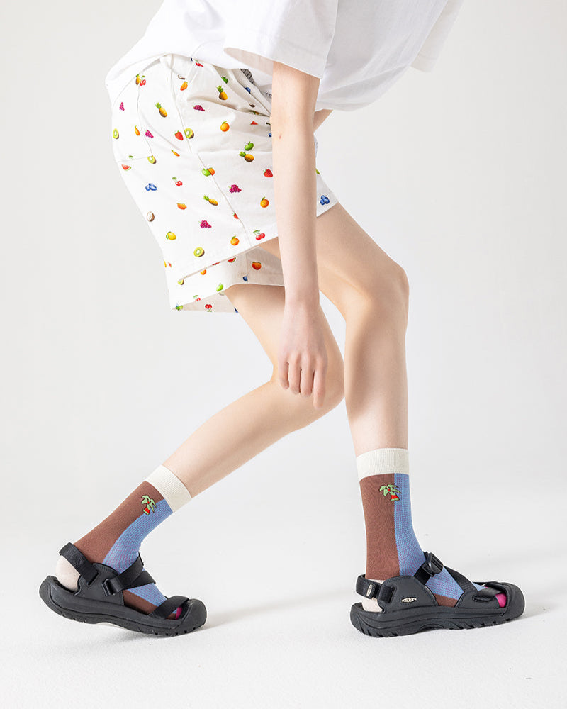Gift Box Set Women's Crew Socks Cotton Cute Fun Thin Breathable Seamless