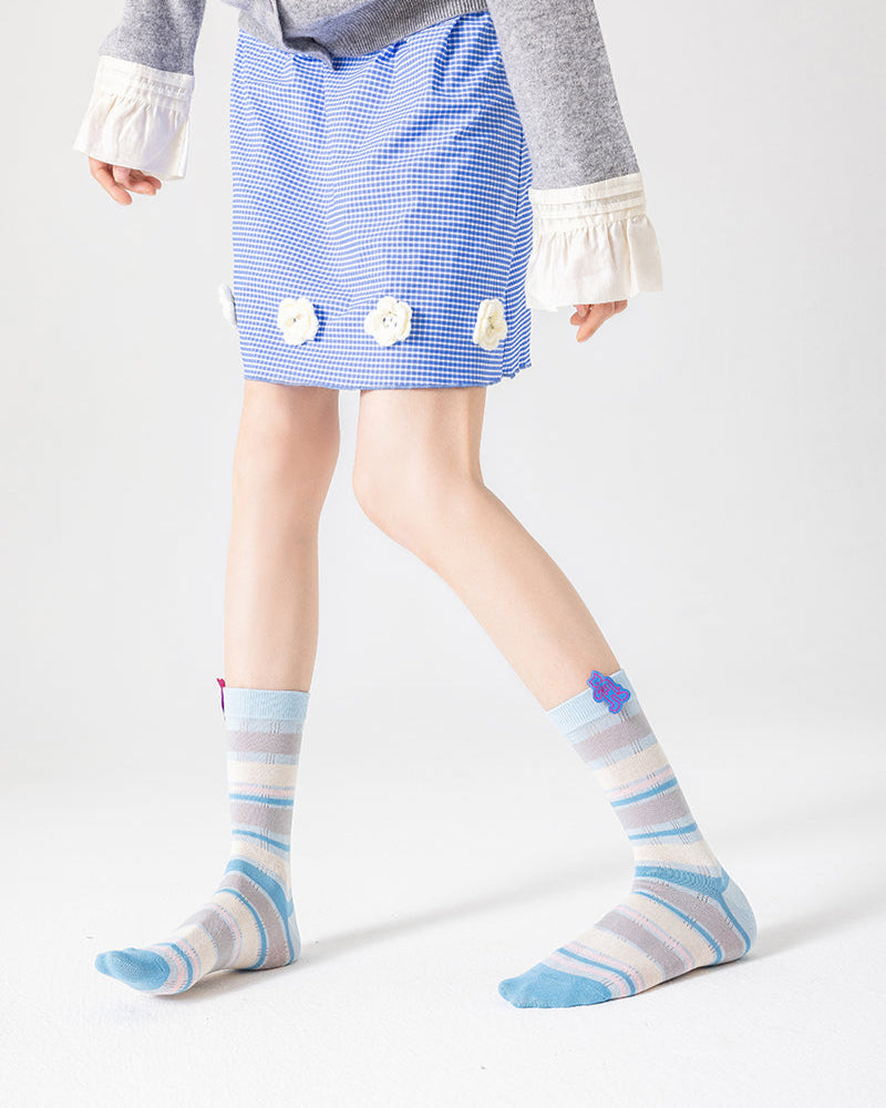 Gift Box Set Women Crew Socks Cotton Thin Breathable Cute Fun - SWEET NANA