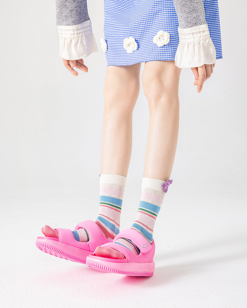 Gift Box Set Women Crew Socks Cotton Thin Breathable Cute Fun - SWEET NANA