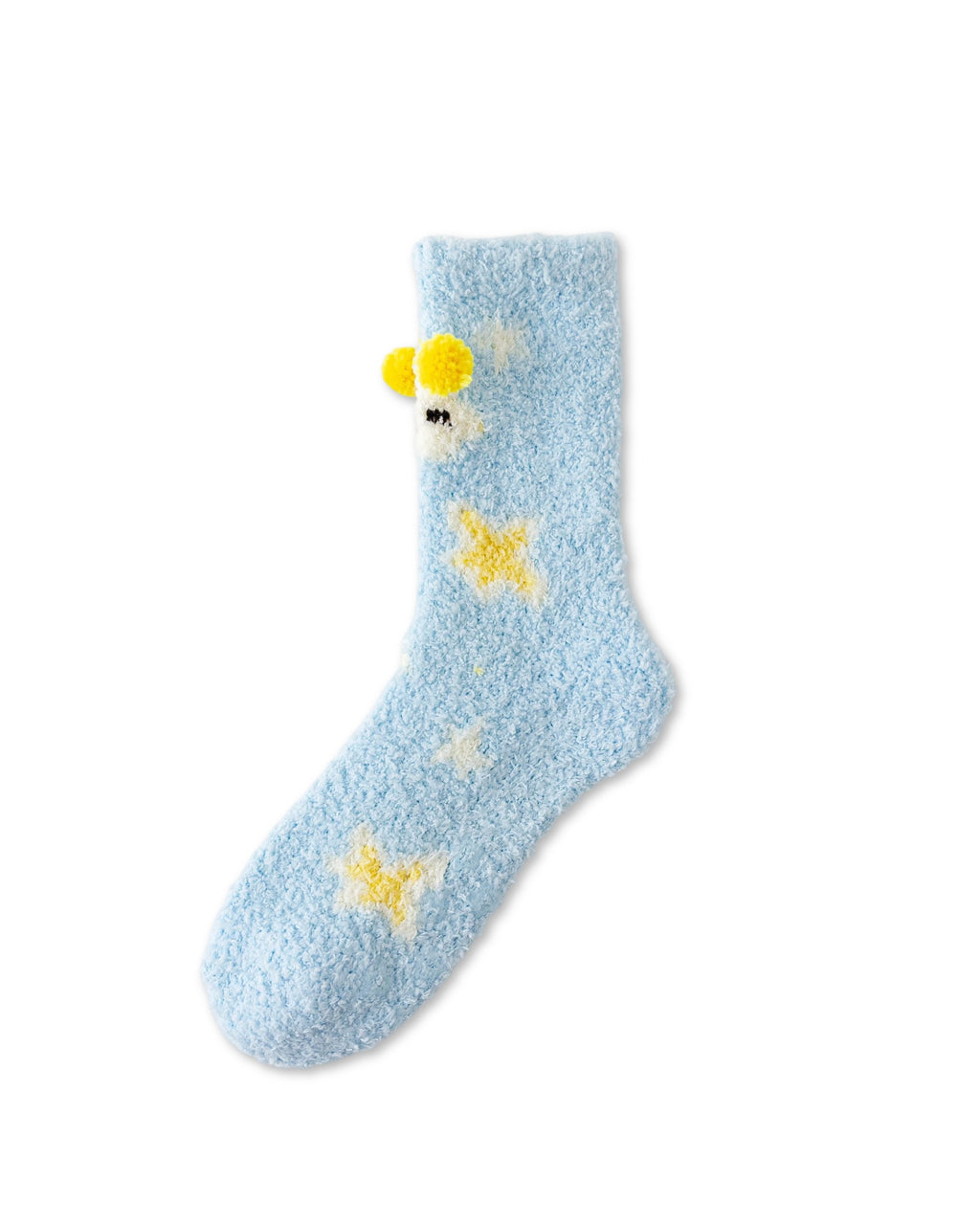 Happy Sheep And Pony Fuzzy Crew Socks