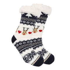 Sweetnana Christmas Women’s Cozy Socks - Super Soft Non-Slip Slipper Fuzzy Socks, Thickened Winter Stockings, Cute Lounge Wear