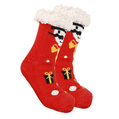 Sweetnana Christmas Women’s Cozy Socks - Cute Super Soft Fuzzy Slipper Socks, Non-Slip Thickened Winter Stockings, Perfect for Lounge Wear