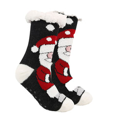 Sweetnana Women’s Christmas Socks - Super Soft Non-Slip Slipper Fuzzy Socks, Cute Crew Socks, Thickened Winter Stockings for Cozy Lounge Wear