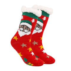 Sweetnana Christmas Women’s Socks - Cute and Cozy Super Soft Fuzzy Slipper Socks, Non-Slip Thickened Winter Stockings, Perfect Christmas Gift.