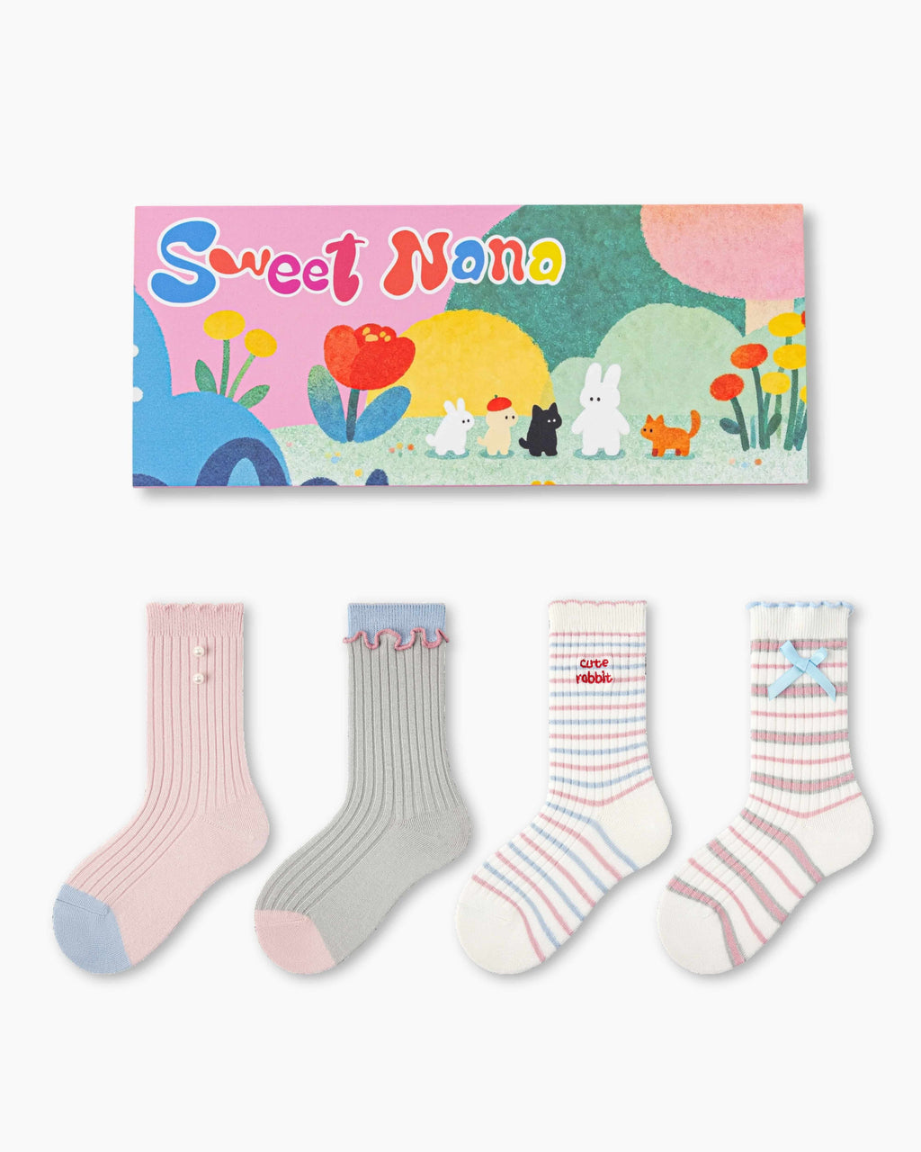 Kids Gift Box Girls Cute Cotton Socks