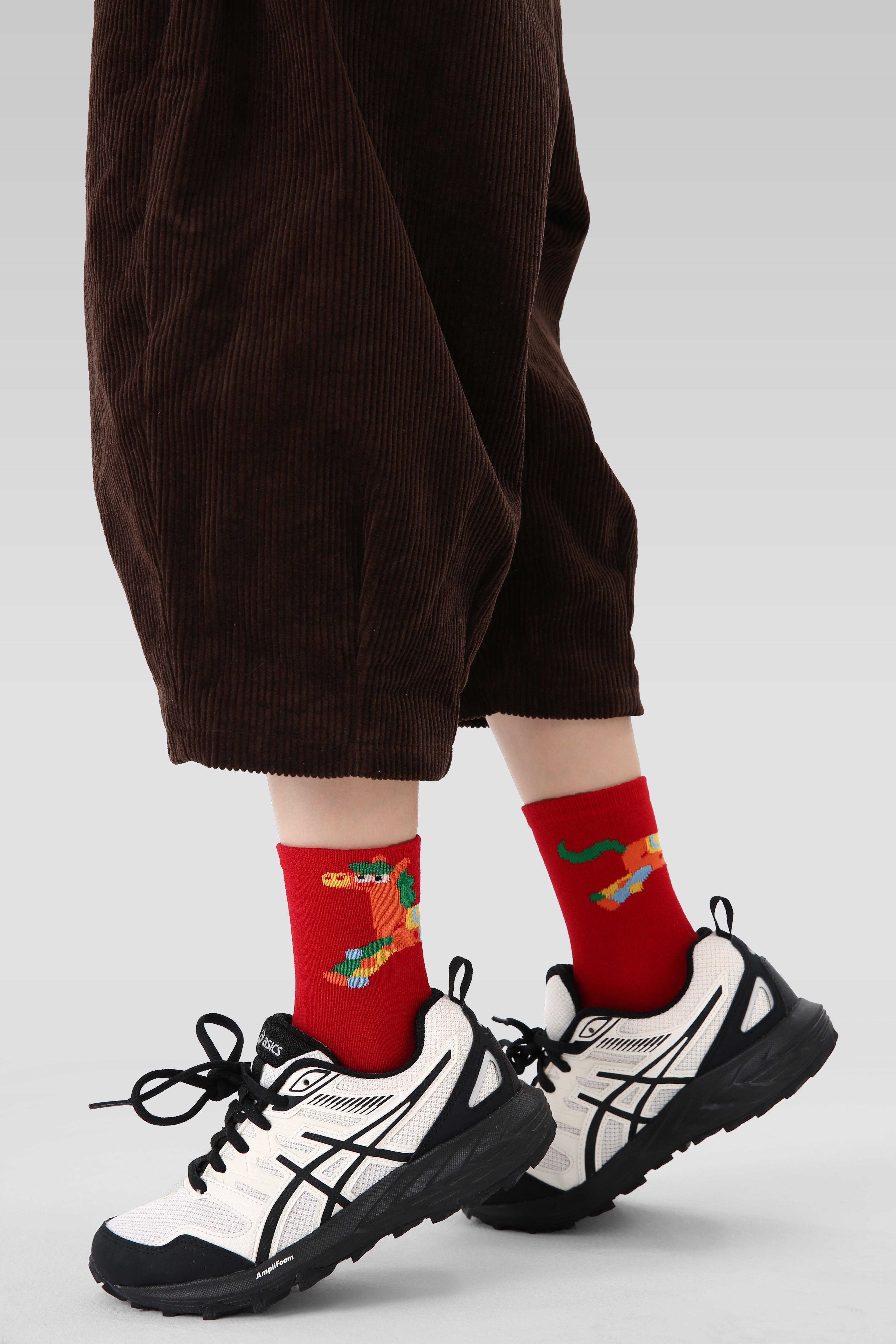 New Year 5 Pack Kids Crew Socks Energetic Pony Cartoon Pattern