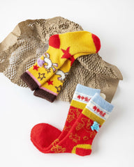 New Year Galloping Success Horse Zodiac Red Socks Combed Cotton Crew