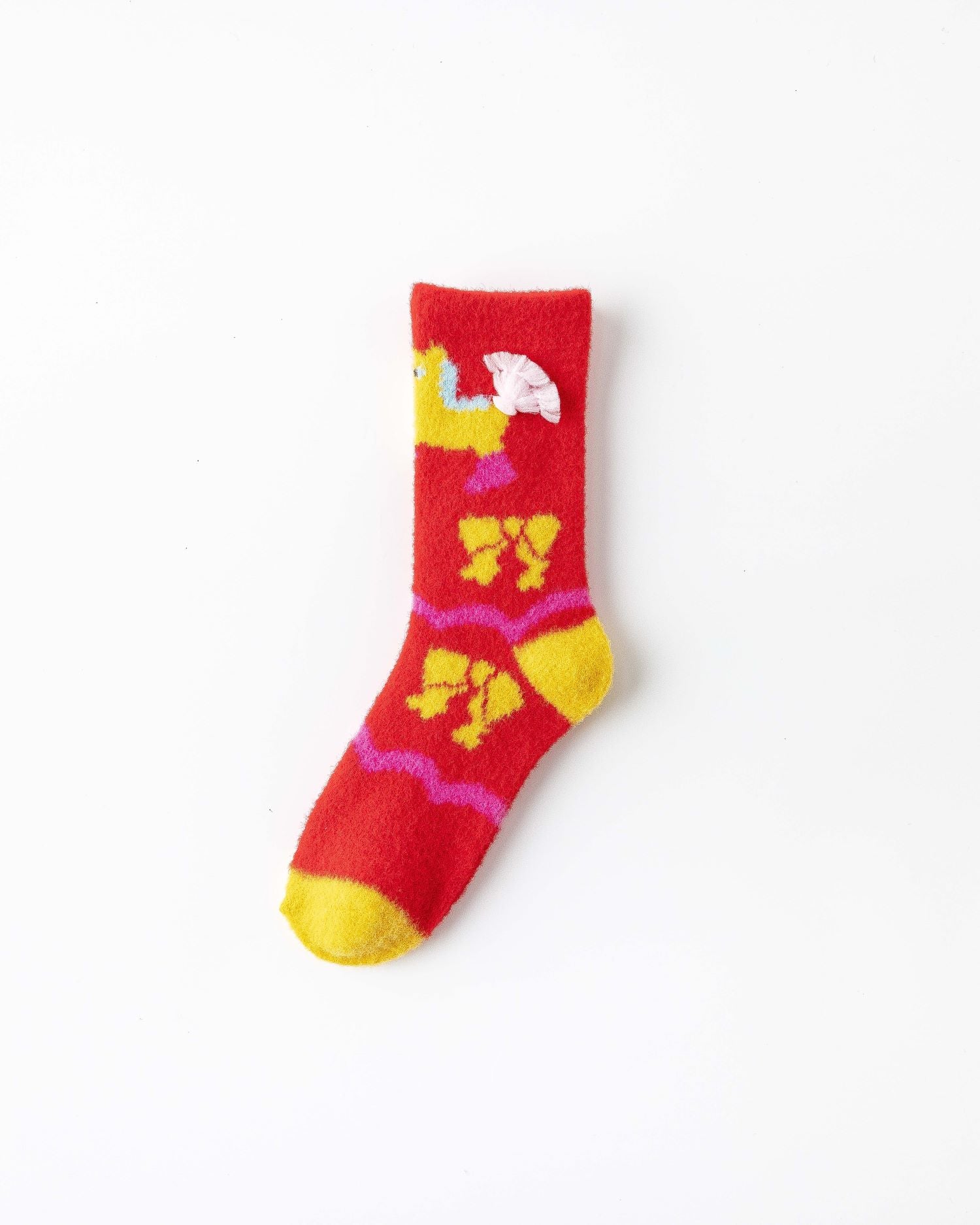 New Year Galloping Success Horse Zodiac Red Socks Combed Cotton Crew