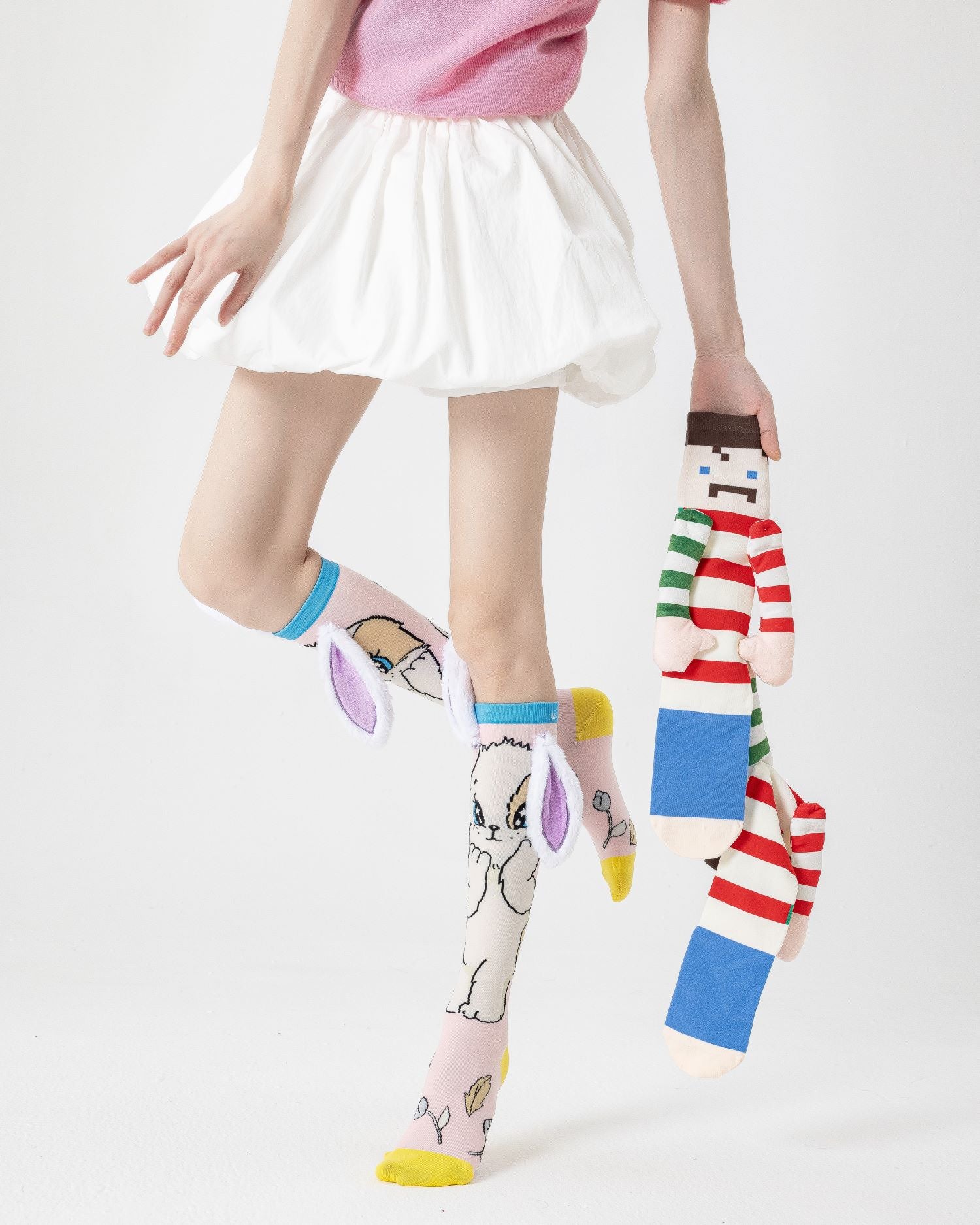 Party Exaggerated Bunny Knee High Socks 3D Big Ears Shy Rabbit Fun - SWEET NANA