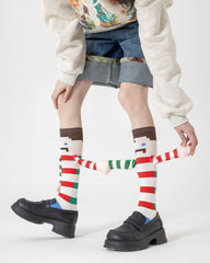 Party Exaggerated Holding Hands Figure Knee High Socks 3D Arms Fun Calf Socks
