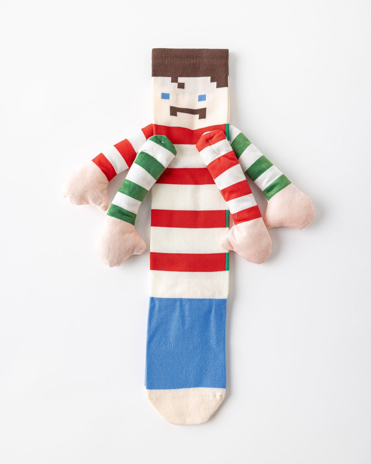 Party Exaggerated Holding Hands Figure Knee High Socks 3D Arms Fun Calf Socks