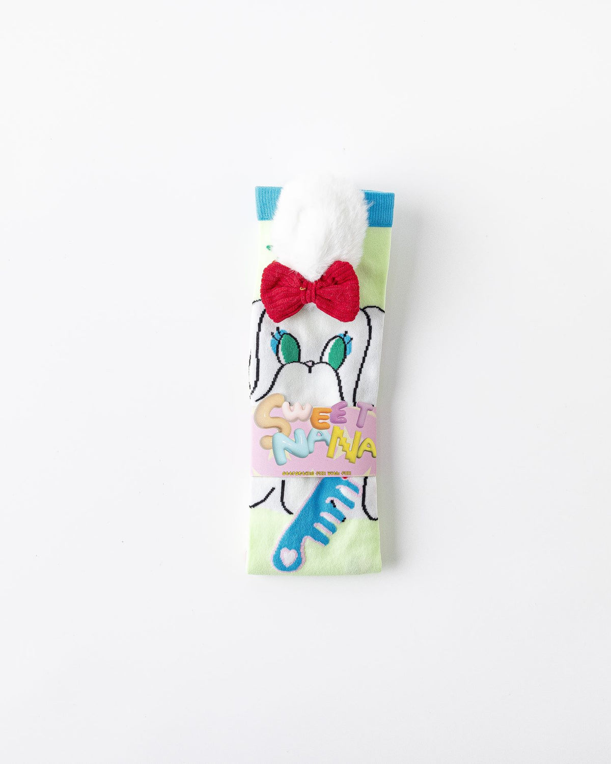 Party Exaggerated Puppy Knee High Socks 3D Ears Bow Pom-pom Fun