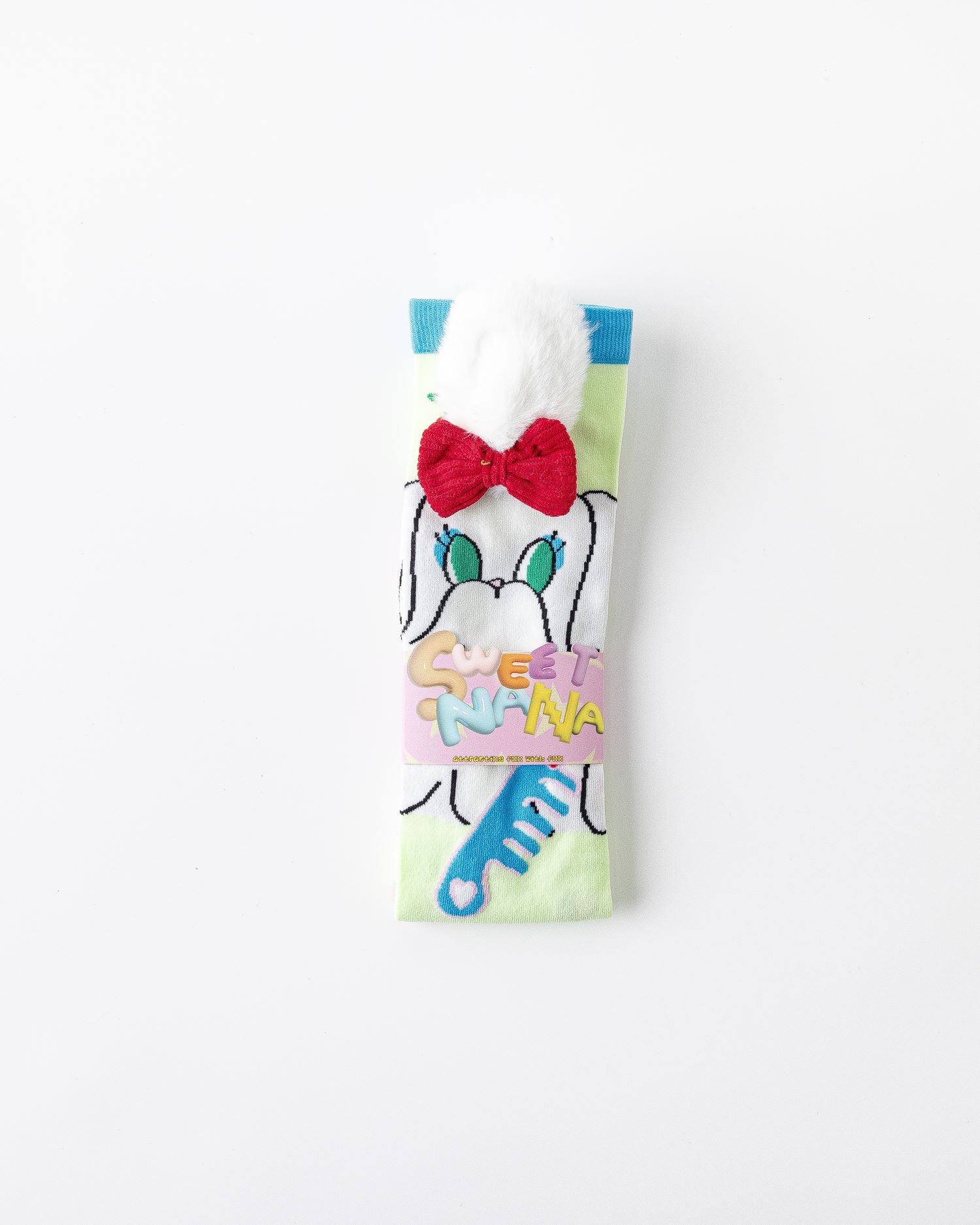 Party Exaggerated Puppy Knee High Socks 3D Ears Bow Pom-pom Fun - SWEET NANA