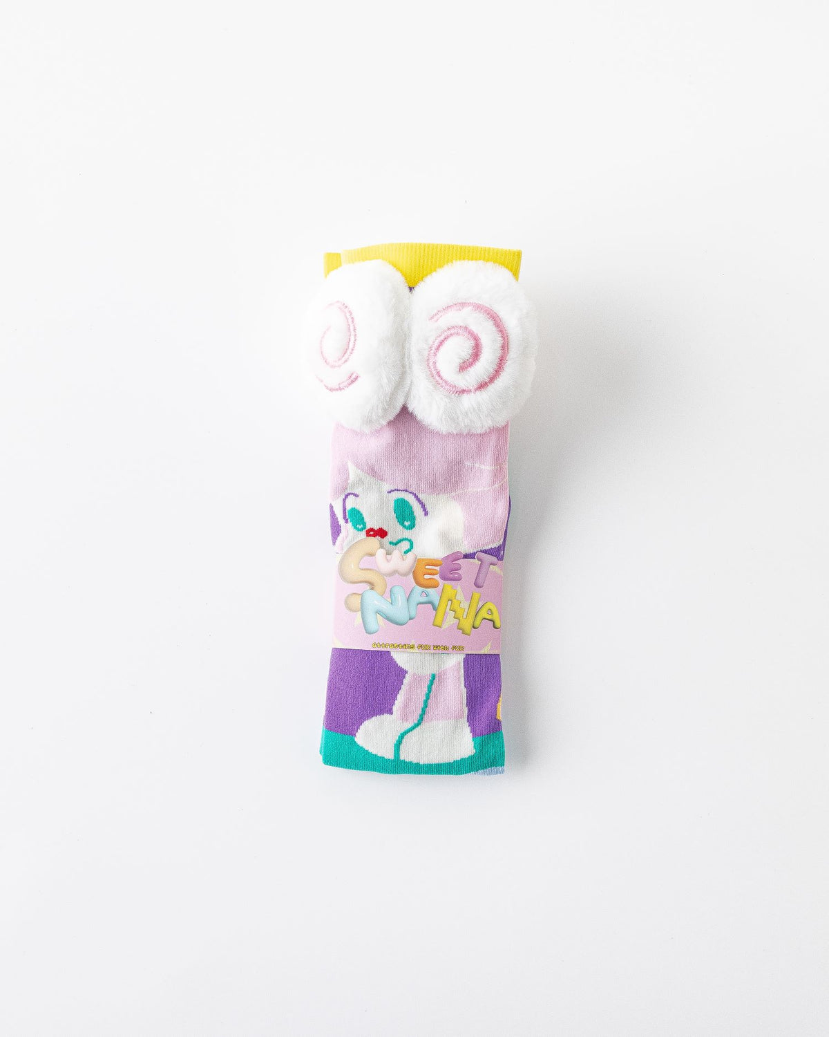 Party Exaggerated Sheep Knee High Socks 3D Curly Horns Fluffy Pom-pom