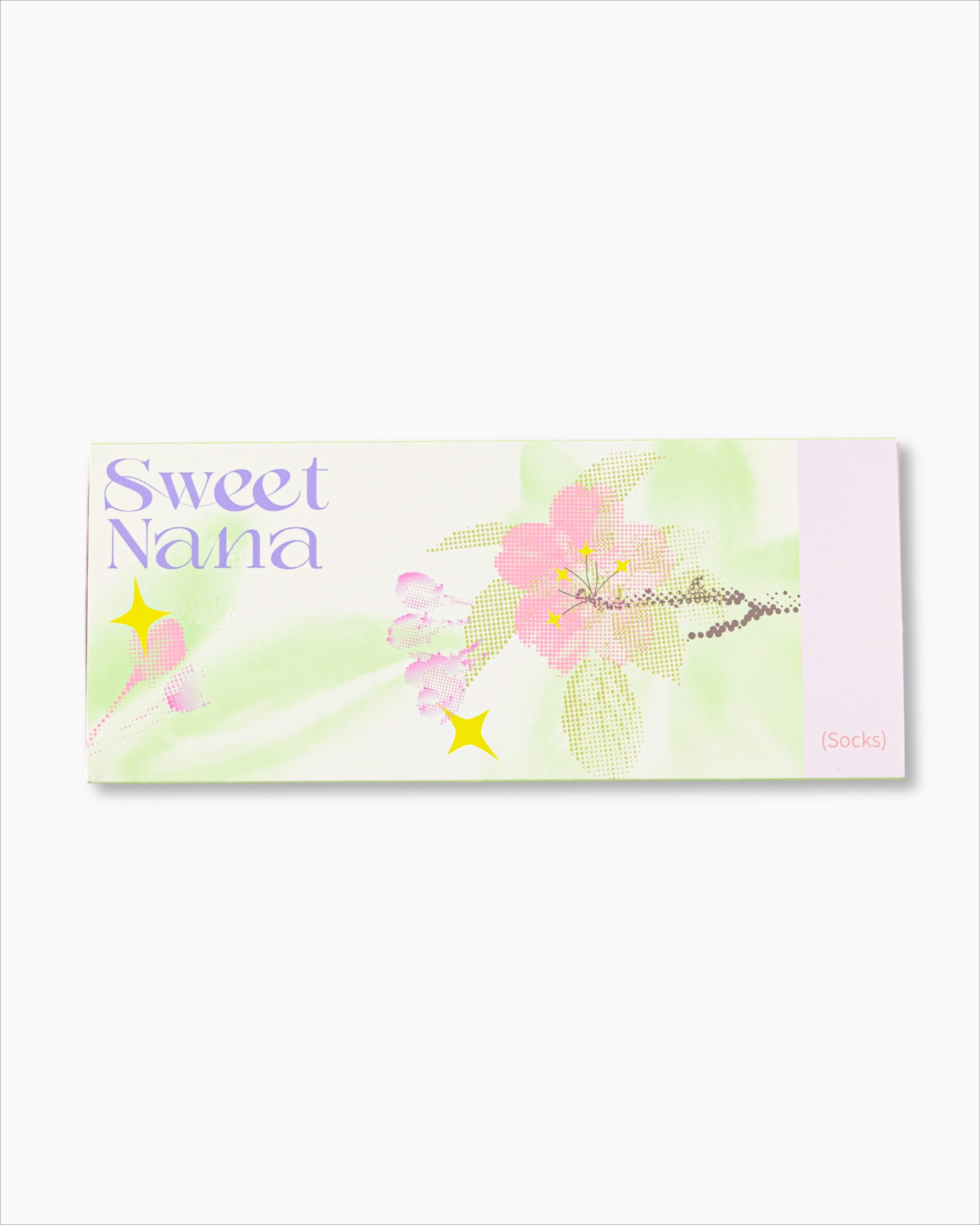 파스텔 벚꽃 일러스트 양말 포장용 선물 상자