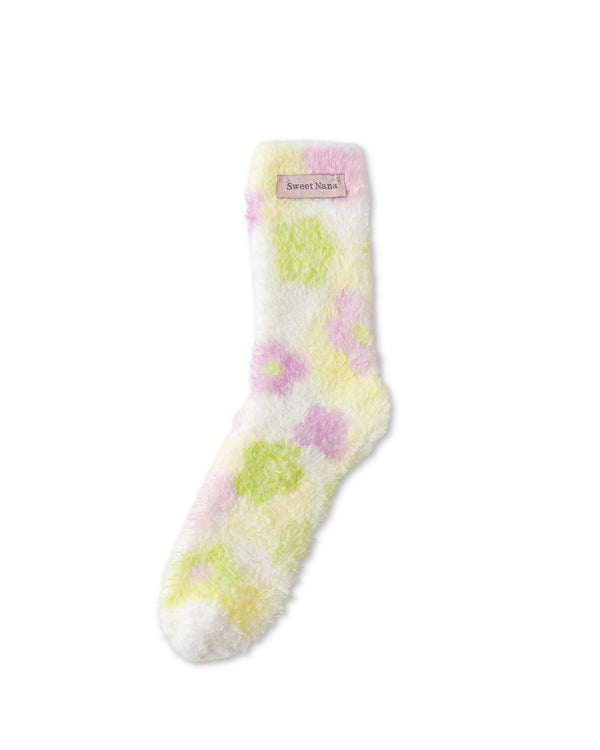 Pastel Dream Fuzzy Floor Crew Socks