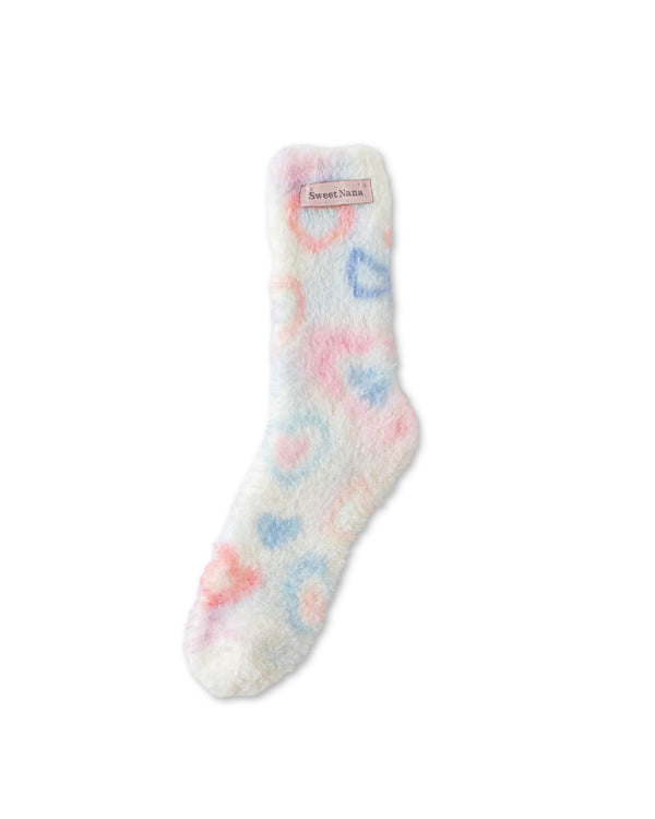 Pastel Dream Fuzzy Floor Crew Socks