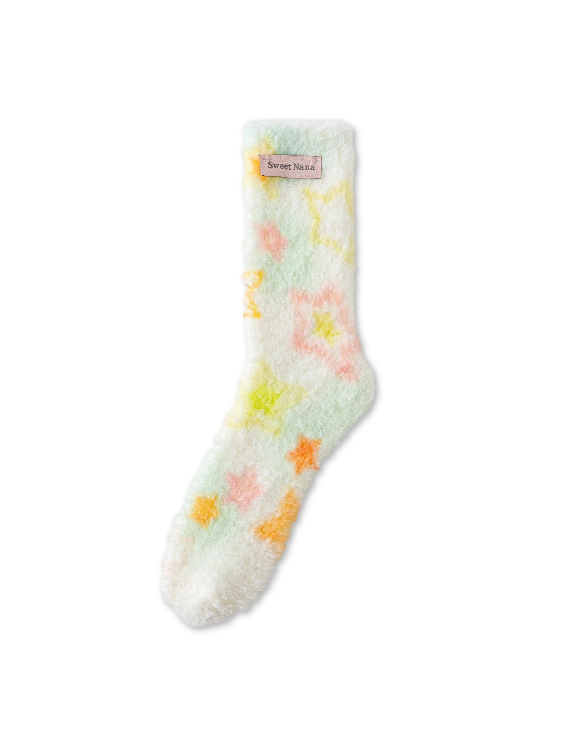 Pastel Dream Fuzzy Floor Crew Socks
