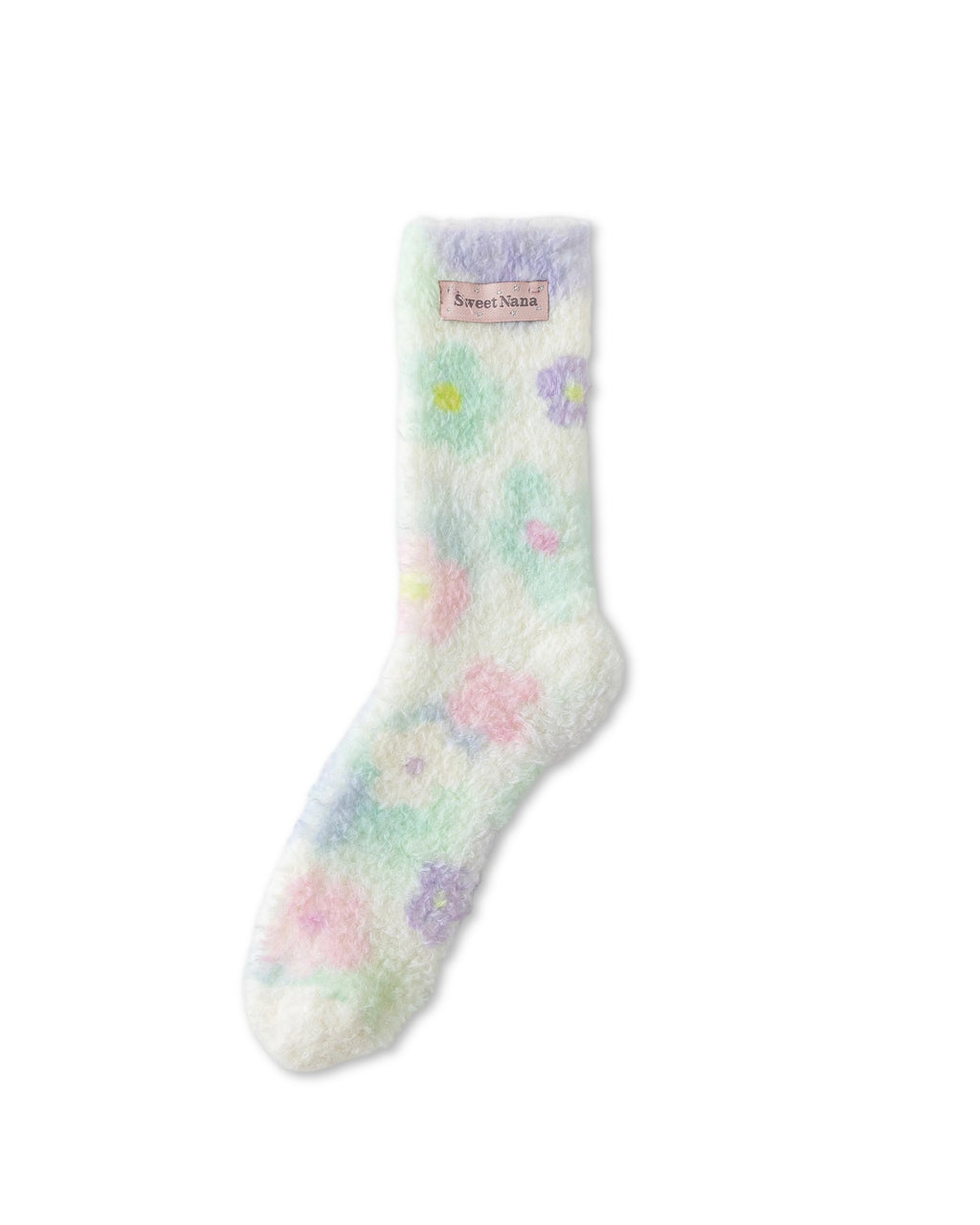 Pastel Dream Fuzzy Floor Crew Socks