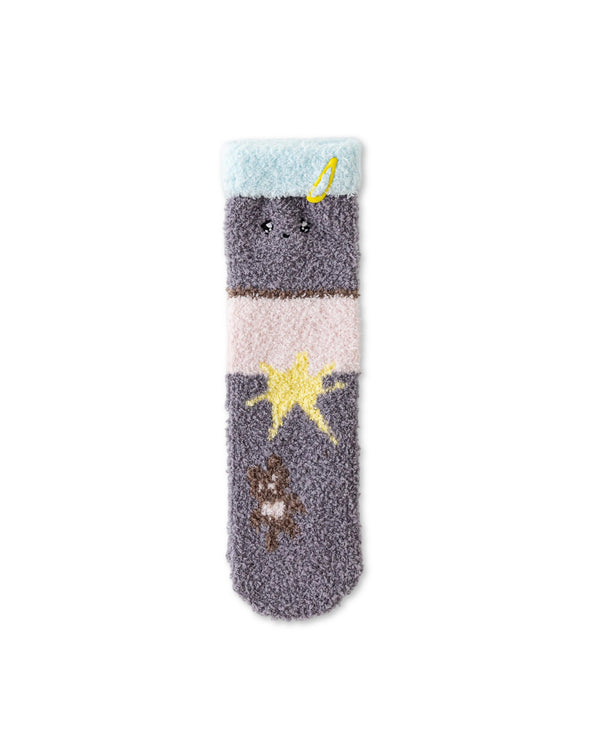 Perfect Bangs Fuzzy Floor Crew Socks