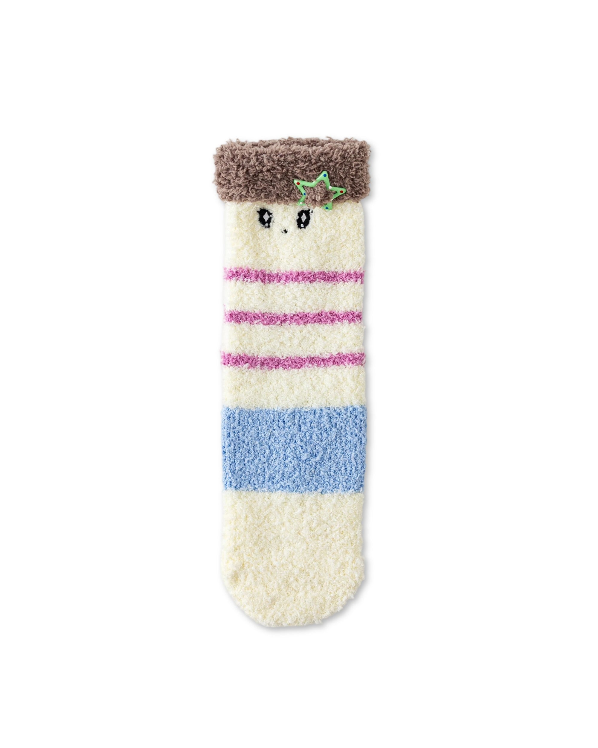 Perfect Bangs Fuzzy Floor Crew Socks