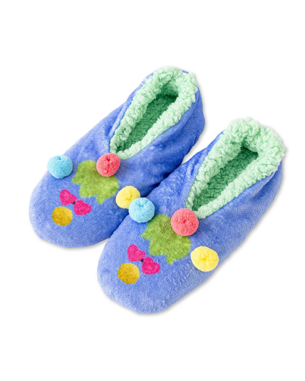 遊び心のあるキャラクター付きふわふわスリッパソックス