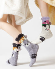 Playful Pet Fuzzy Floor Crew Socks