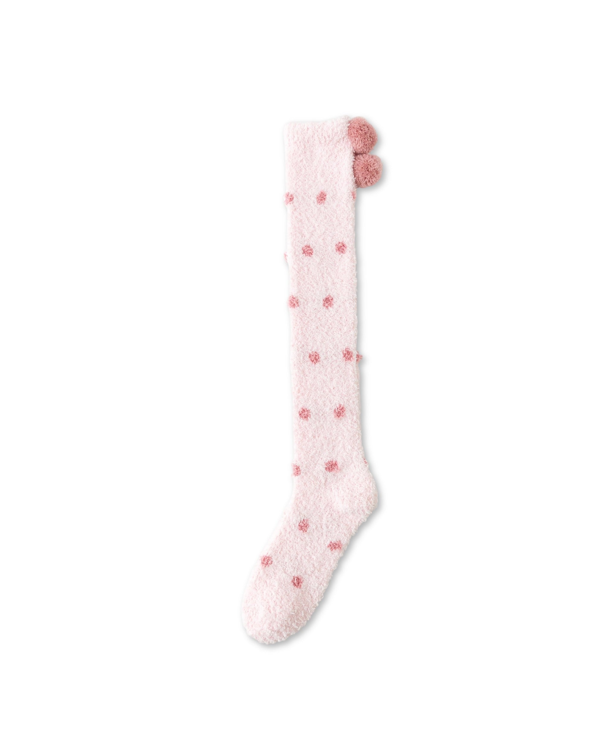 Pom Pom Dot Cozy Knee High Socks