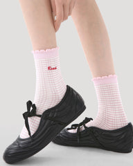 Sakura限定ギフトボックスセット レディース クルーソックス 桜とウサギ柄