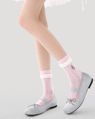 Sakura限定ギフトボックスセット レディース クルーソックス 桜とウサギ柄