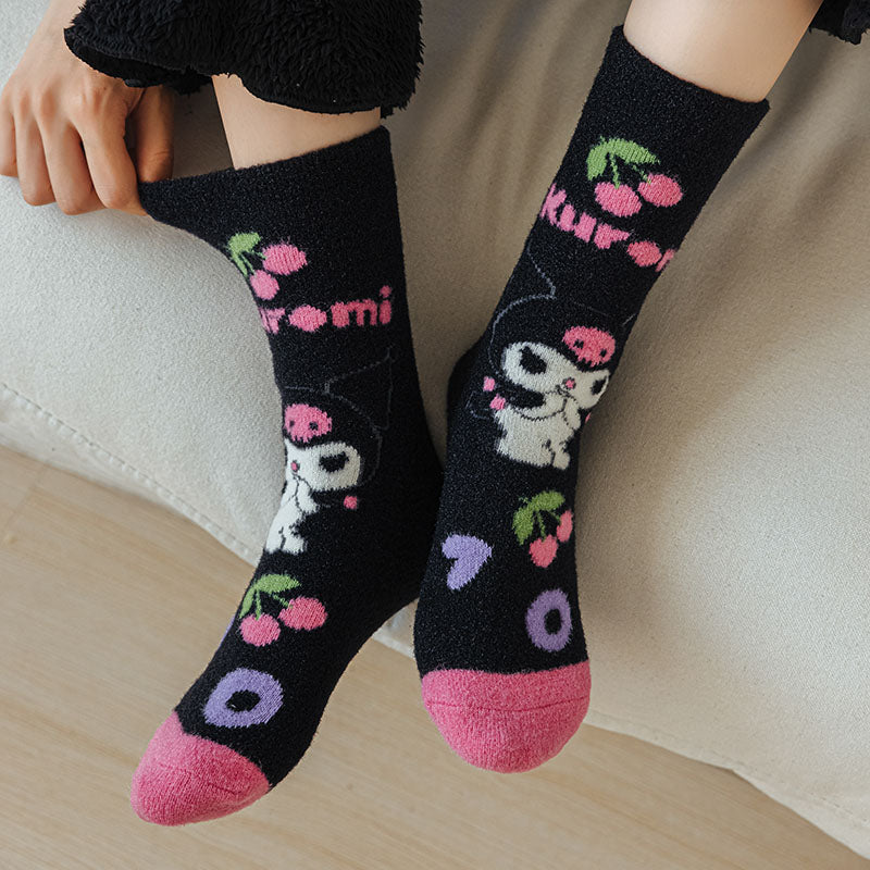 Sweetnana Sanrio 系列女性舒適中筒襪 - 可愛 Sanrio 卡通長襪，溫暖柔軟的女用中筒襪。